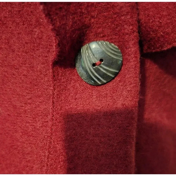 Beyond Threads Felted Alpaca Wool Origami Jacket in Burgundy Deep Red Size M - Picture 5 of 9